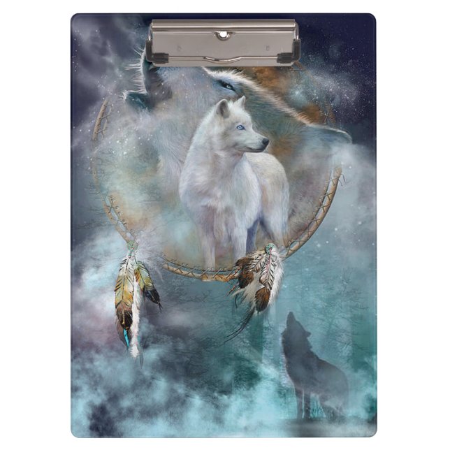 Wolves and Dreamcatcher Clipboard (Front)