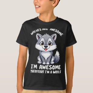 Wolves Are Awesome Funny Wolf Gif Zookeeper  T-Shirt