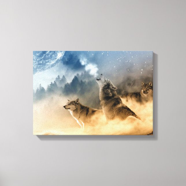 Wolves Canvas Print (Front)