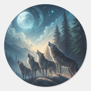 Wolves Classic Round Sticker