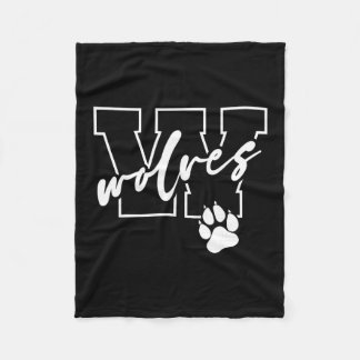 Wolves fleece blanket