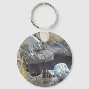 Wolves Forest Nature Country Peace Love Animal Keychain
