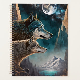 Wolves Full Moon Fantasy Landscape Planner