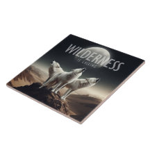 Wolves Howling at Full Moon Wilderness is Calling