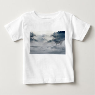 Wolves in a Winter Landscape Baby T-Shirt