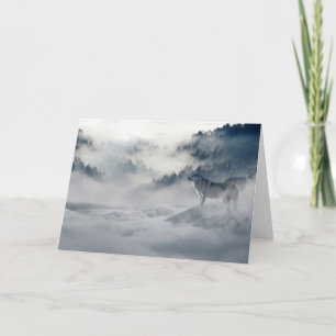 Wolves in a Winter Landscape Card