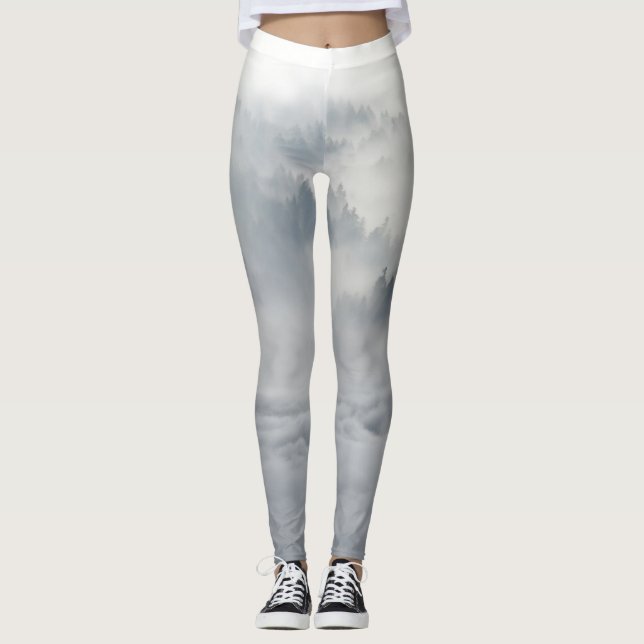 Wolves in a Winter Landscape Leggings (Front)