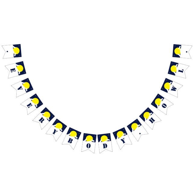 Wolves in Moonlight, Everybody Howl! Bunting Flags (All)