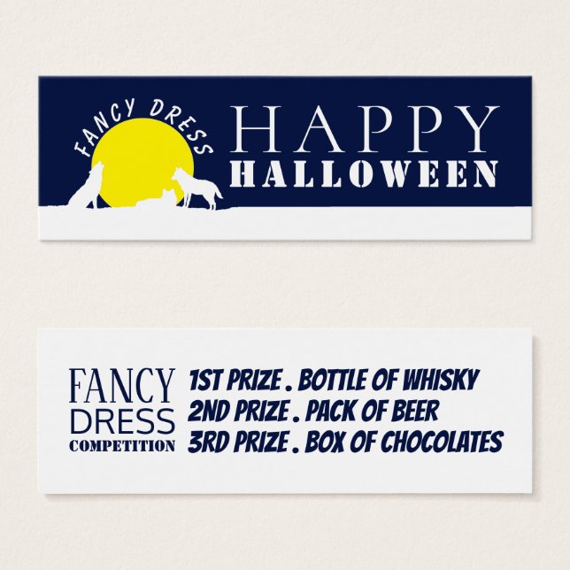 Wolves in Moonlight Fancy Dress Competition Ticket (Front & Back)