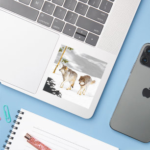 Wolves in Snow Painting - Original Wildlife Art