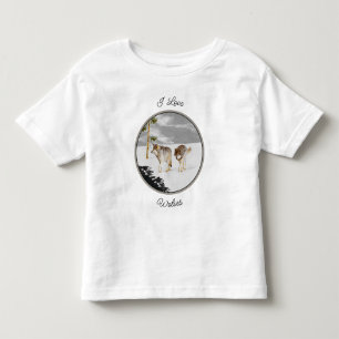Wolves in Snow Painting - Original Wildlife Art Toddler T-shirt
