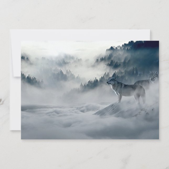 Wolves in Snowy Winter Landscape (Front)