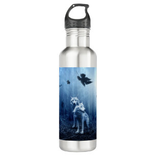 Wolves in the Forest at Dawn 710 Ml Water Bottle