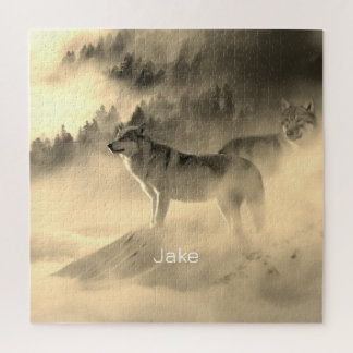 wolves in the sunrise jigsaw puzzle