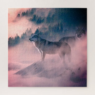 wolves in the sunrise jigsaw puzzle