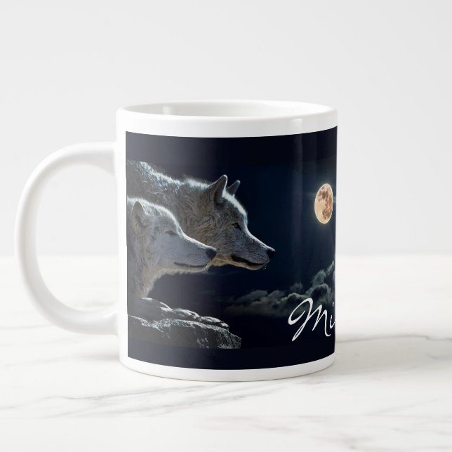 Wolves Large Coffee Mug (Left)
