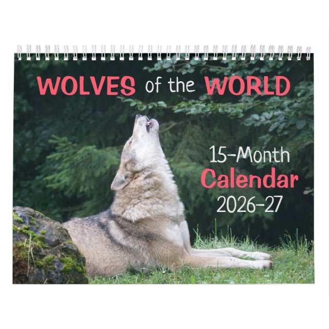 Wolves of the World 15 Mo. Calendar 2025-26 (Cover)