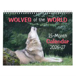 Wolves of the World 15 Mo. Calendrier 2025-26