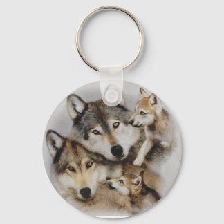 wolves pack keychain