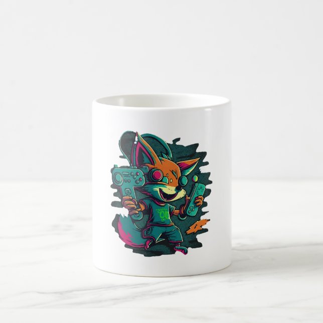 Wolves play games coffee mug (Center)
