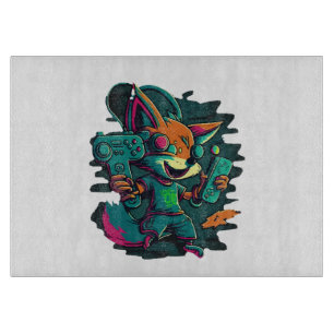 Wolves play games cutting board