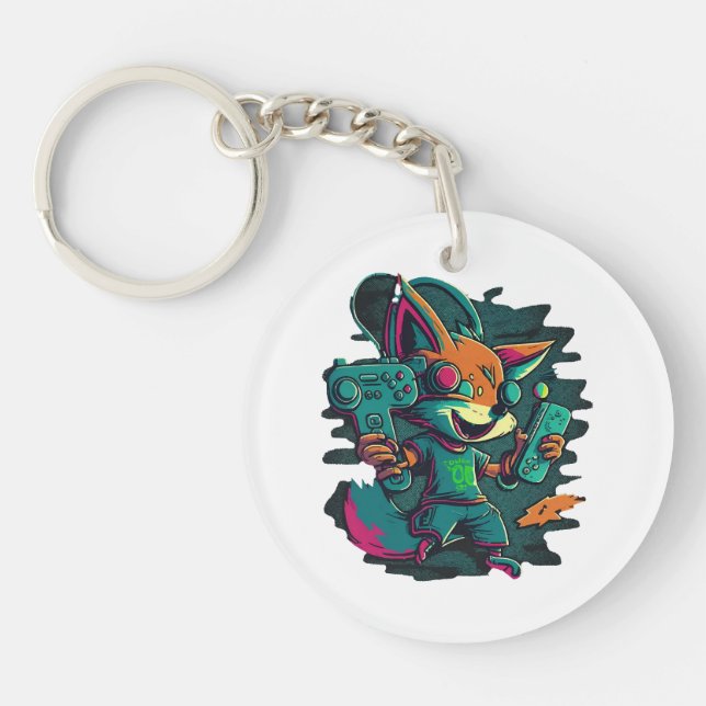 Wolves play games keychain (Front)