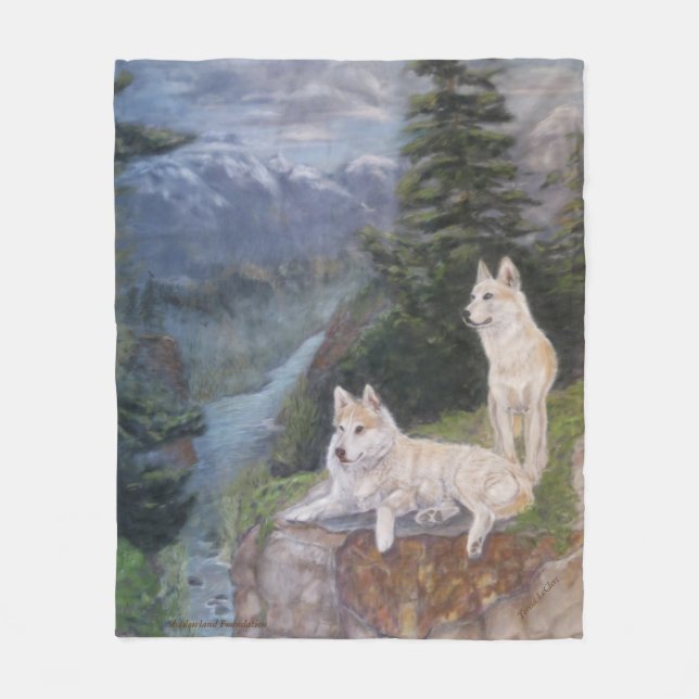 Wolves "Safe Haven" Fleece Blanket (Front)