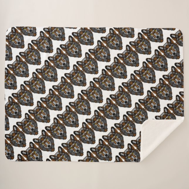 Wolves Sherpa Blanket (Front (Horizontal))