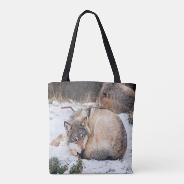Wolves sleeping tote bag (Back)