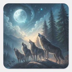 Wolves Square Sticker