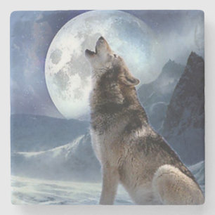 Wolves Stone Coaster