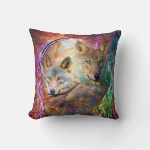Wolves Throw Pillow