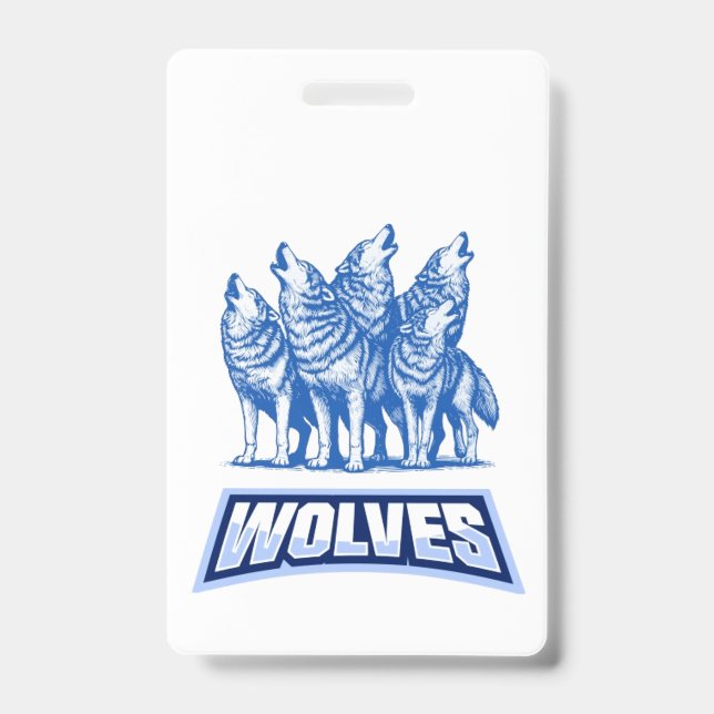 Wolves Throw Pillow  Badge (Front)