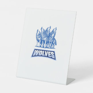 Wolves Throw Pillow  Pedestal Sign