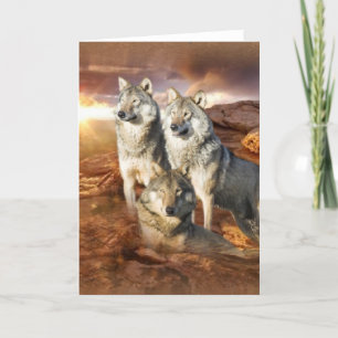Wolves Trio Card