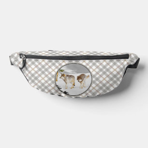 Wolves Winter Snow Painting Original Wildlife Art Fanny Pack