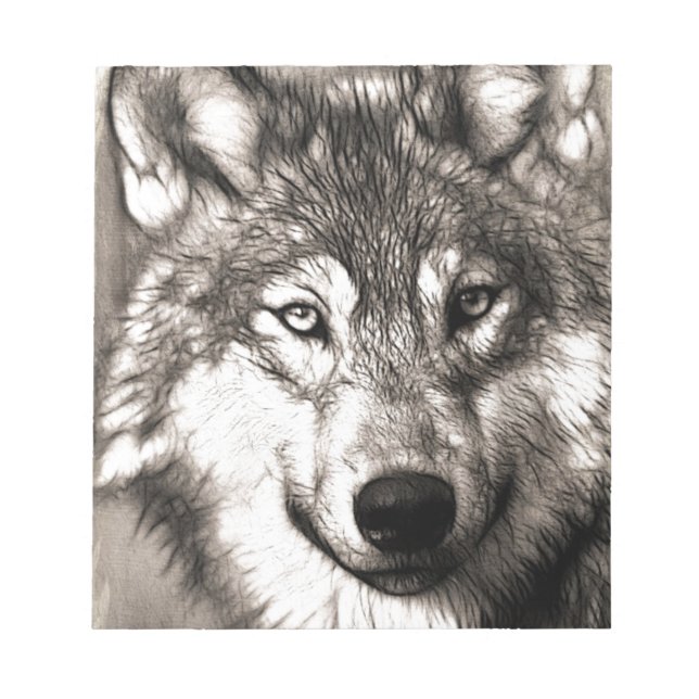Wolves Wolf Animals Wild Nature Forest Notepad (Front)
