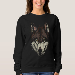 Wolves Zoo Animals Head Face Wolf Sweatshirt
