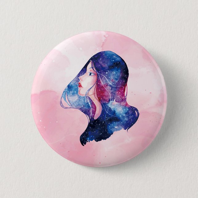 Woman 2 Inch Round Button (Front)