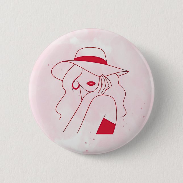 Woman 2 Inch Round Button (Front)