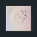 Woman 2 Inch Square Button<br><div class="desc">🖤</div>