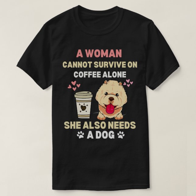 Woman and Dogs T-Shirt (Design Front)