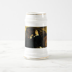 Woman and Horse Beer Stein