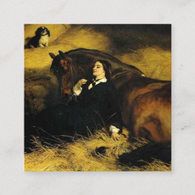 Woman and Horse Enclosure Card (Front)