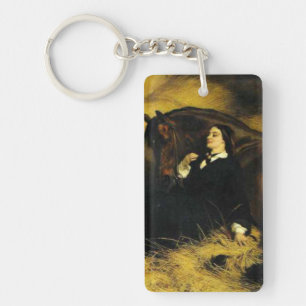 Woman and Horse Keychain