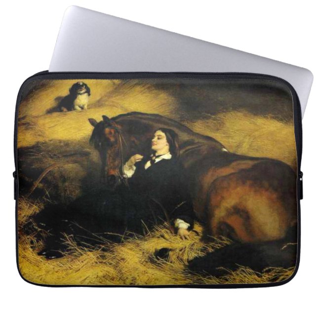 Woman and Horse Laptop Sleeve (Front)