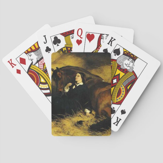 Woman and Horse Playing Cards (Back)