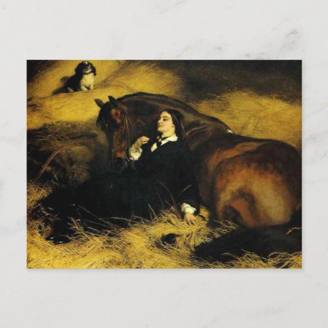 Woman and Horse Postcard (Front)