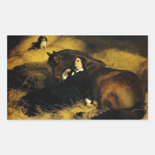 Woman and Horse Sticker (Front)