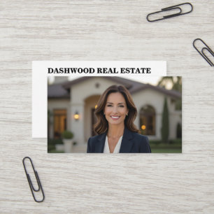 Woman and House Real Estate Business Card